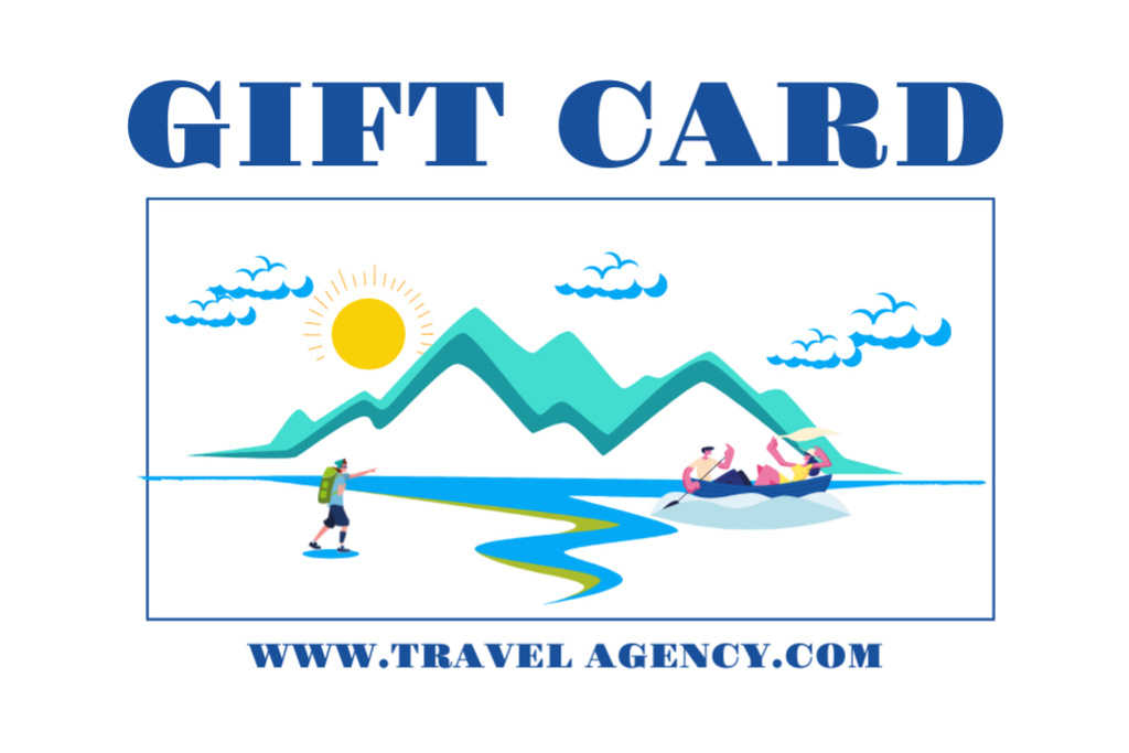 Special Hiking Offer by Travel Agency Gift Certificate tervezősablon