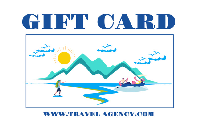 Special Hiking Offer by Travel Agency Gift Certificate Tasarım Şablonu