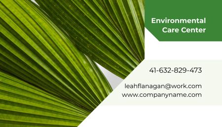 Plantilla de diseño de anuncio experto en ecología Business Card US 