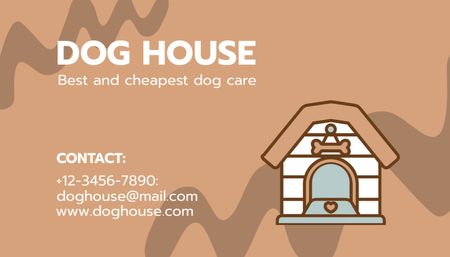Designvorlage Dienstleistungen zur Herstellung von Hundehütten für Business Card US