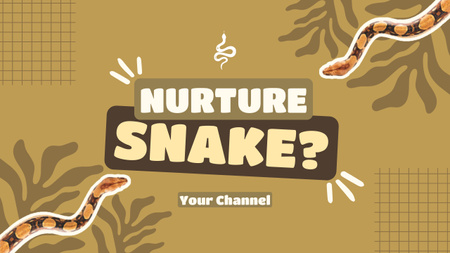 Blog about Snakes Youtube Thumbnail Design Template