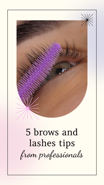 Designvorlage Tips For Brows And Lashes From Professionals für TikTok Video