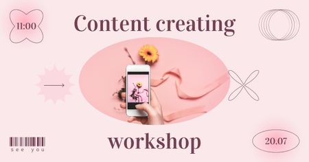Designvorlage Content Creation Workshop für Facebook AD