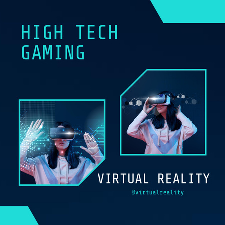 High Tech Gaming Instagramデザインテンプレート