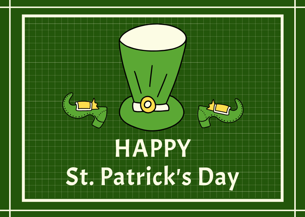St. Patrick's Day Holiday Party with Green Hats Card tervezősablon