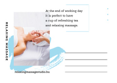 Relaxing Facial Massage Promotion In White
