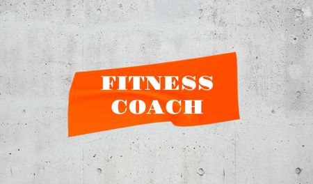 Fitness Coach Service Offer Business card Tasarım Şablonu