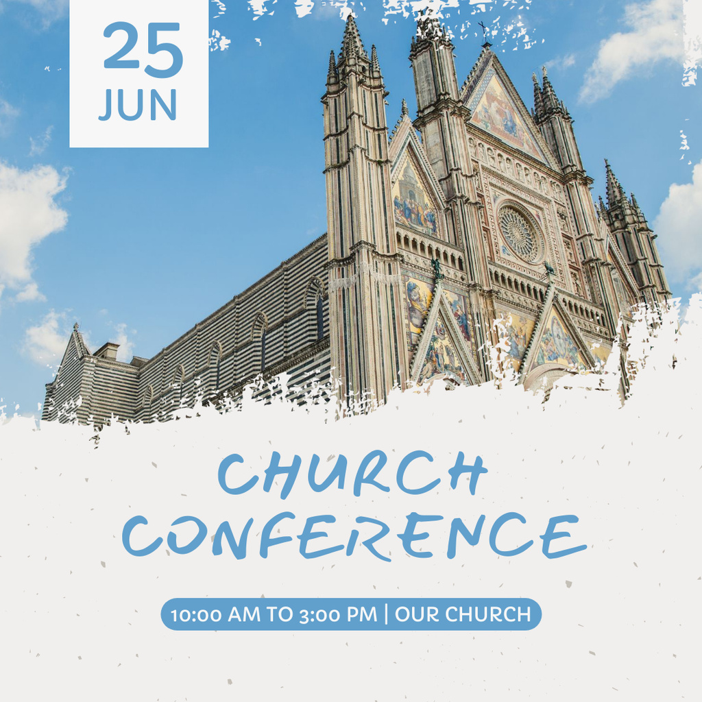 Modèle de visuel Church Conference Announcement - Instagram