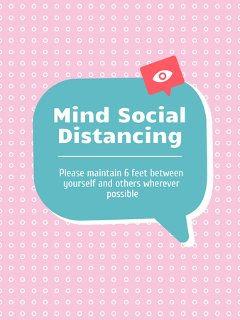 Motivation on Social Distancing Poster 36x48in Design Template