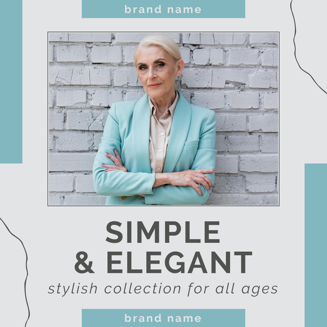 Designvorlage Simple And Elegant Clothes For All Ages Offer für Instagram