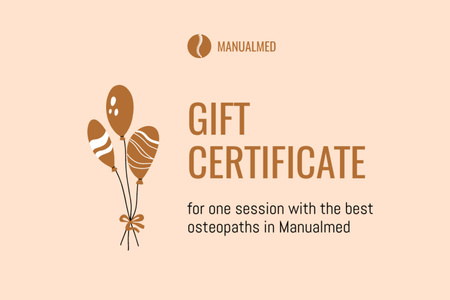 пропонуємо остеопатичну мануальну медицину Gift Certificate – шаблон для дизайну