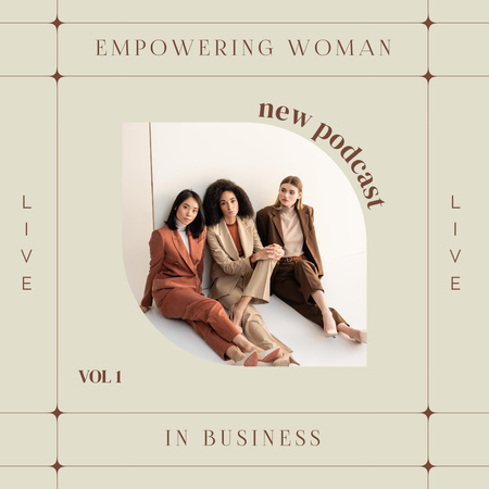 Ontwerpsjabloon van Instagram van Podcast About Empowering Woman