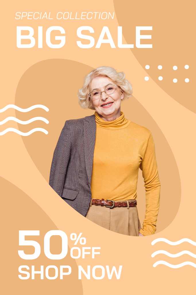 Ontwerpsjabloon van Pinterest van Age-Friendly Outfits With Discount