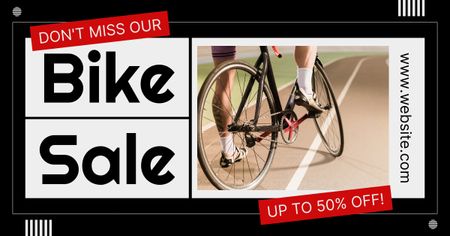 Unmissable Bikes Sale Offer on Black Facebook AD – шаблон для дизайна