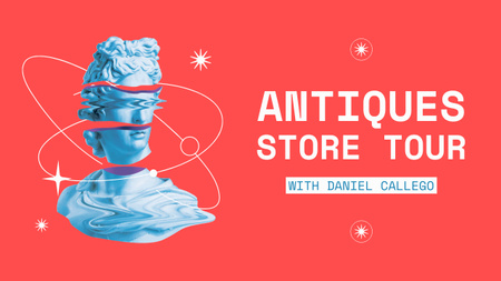 Template di design Offerta tour del negozio di antiquariato Youtube Thumbnail