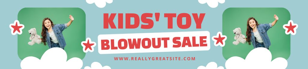 Kid's Toys Blowout Sale Ebay Store Billboard Design Template