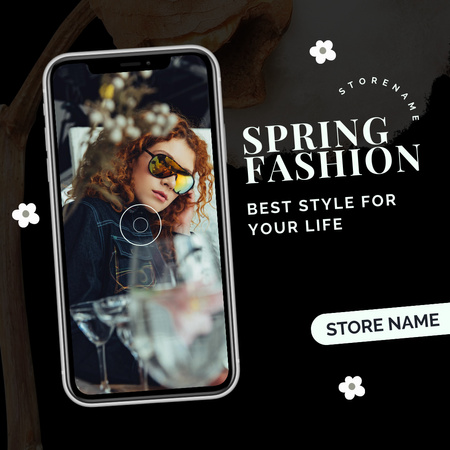 Plantilla de diseño de Oferta de venta elegante de primavera para mujeres Instagram 