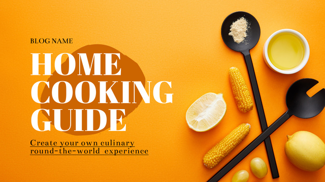 Modèle de visuel Home Cooking Guide - Youtube Thumbnail