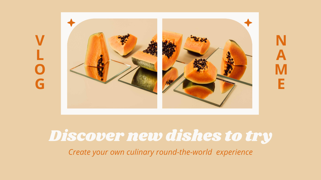 Discover New Dishes Youtube Thumbnail tervezősablon