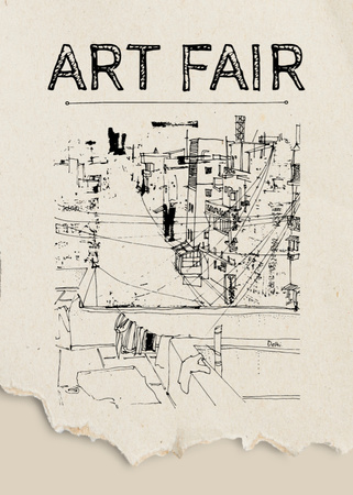 Plantilla de diseño de Art Fair Announcement Flayer 