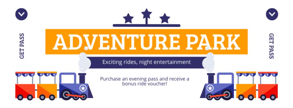 Amazing Entertainment Options Available In Adventure Park Facebook cover Design Template