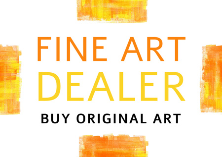 Fine Art Dealer Ad Flyer A5 Horizontal Design Template