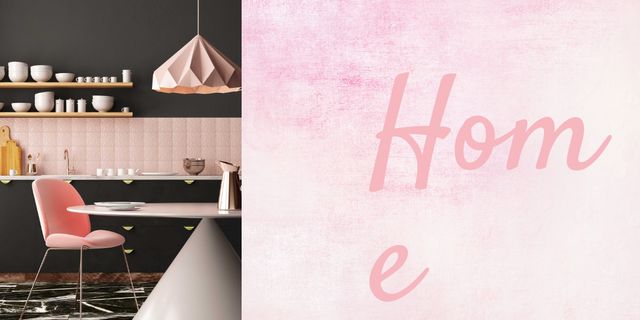 Inspirational Quote about Home with Modern Kitchen Imageデザインテンプレート