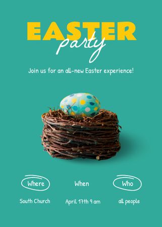 Ontwerpsjabloon van Invitation van Easter Holiday Celebration Announcement