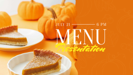 Pumpkin pie offer FB event cover Design Template