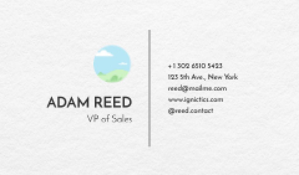 Vice President of Sales contacts Business card – шаблон для дизайну