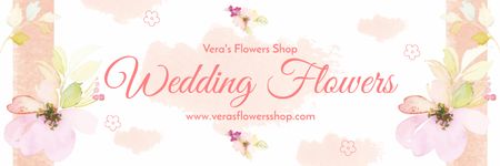 Gyönyörű virágajánlat esküvőre Email header tervezősablon