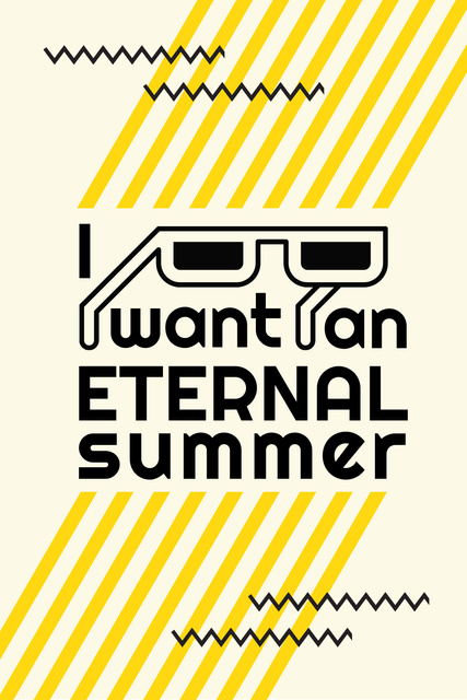 Modèle de visuel Summer Inspiration with Sunglasses on Graphic Background - Pinterest