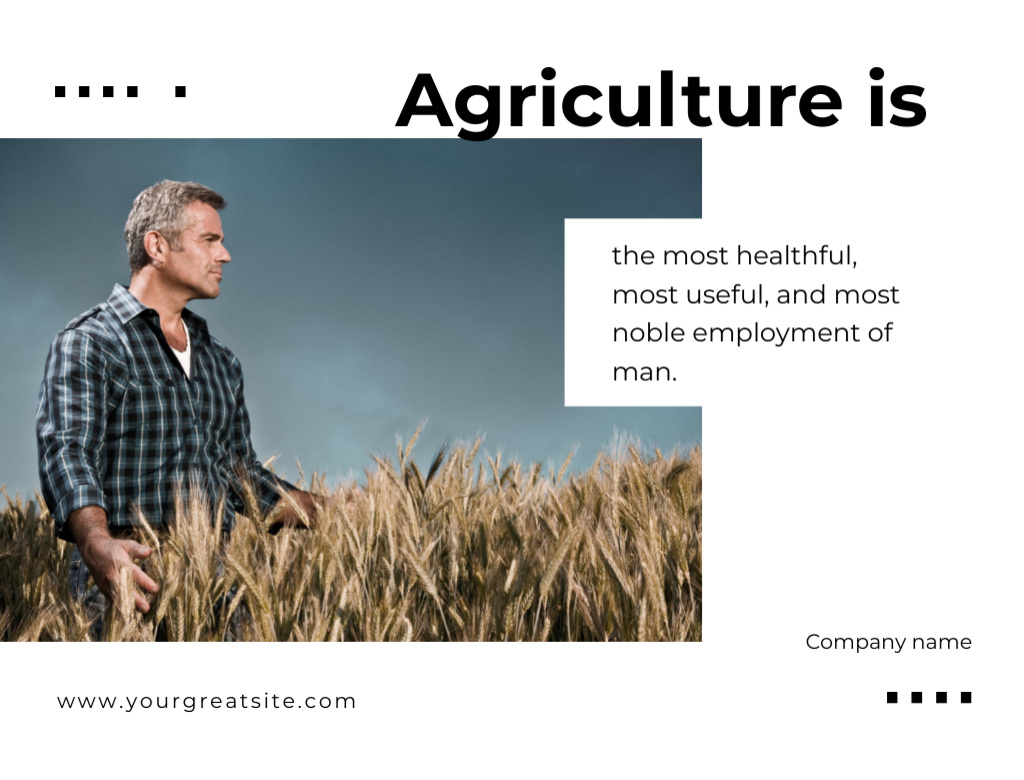 Farmer working in Field Postcard 4.2x5.5in Design Template