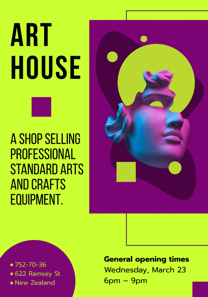Durable Arts and Crafts Equipment Offer Poster 28x40in Design Template