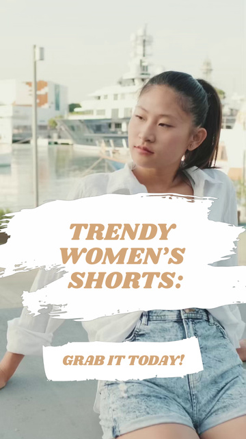 Designvorlage Casual Shorts For Women für TikTok Video