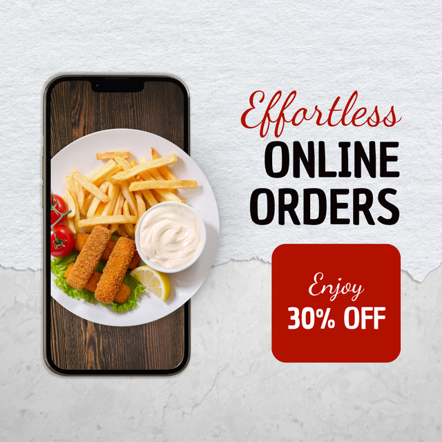 Template di design Incredible Meals With Discount Online From Restaurant Animated Post