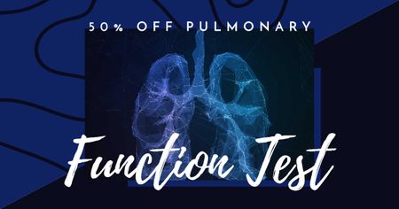 Ontwerpsjabloon van Facebook AD van Human lungs x-ray illustration