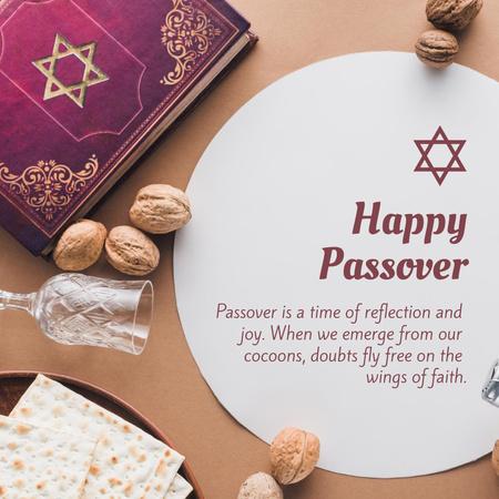 Inspirational Wishes for Passover Instagram Design Template