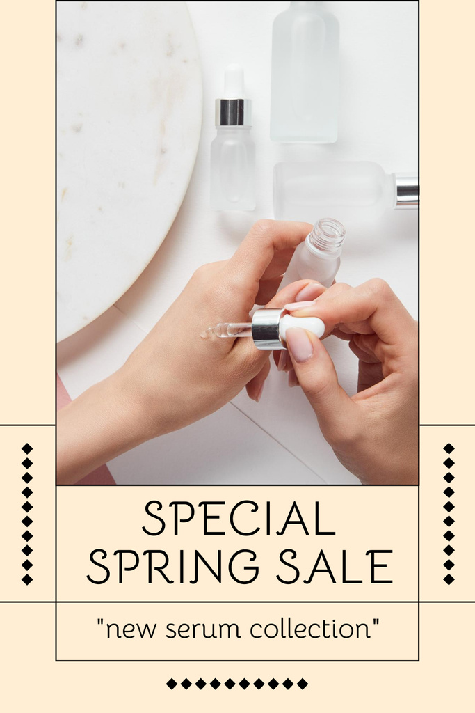 Template di design Special Spring Sale Skin Care Serum Pinterest