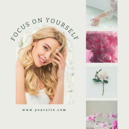 Inspirational Phrase to Focus on Yourself Instagram Design Template