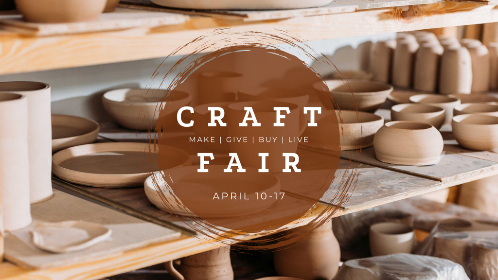 Handmade Clay Dishes FB event cover – шаблон для дизайна
