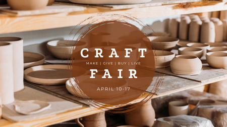 Designvorlage Handmade Clay Dishes für FB event cover