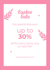 Easter Sale Announcement with Easter Rabbit Silhouette
