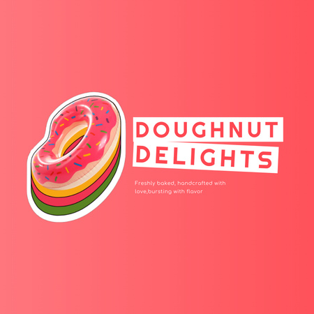 Ontwerpsjabloon van Animated Logo van Donut Delights speciale aanbieding
