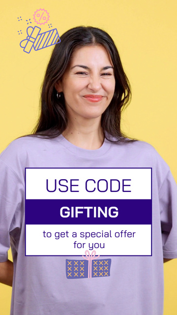Awesome Presents Offer With Promo Code At Shop TikTok Video Design Template