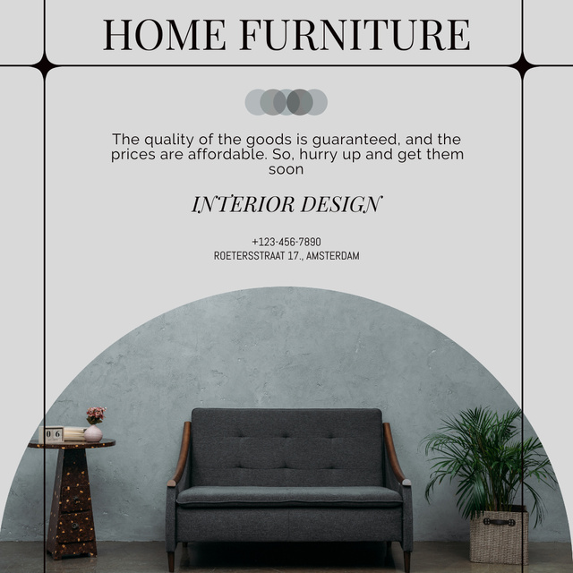 Interior Item for Design Instagram – шаблон для дизайна