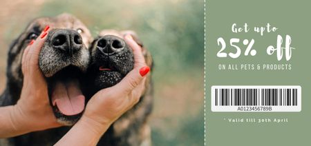 Offer on Pets and Products Coupon Din Large Design Template