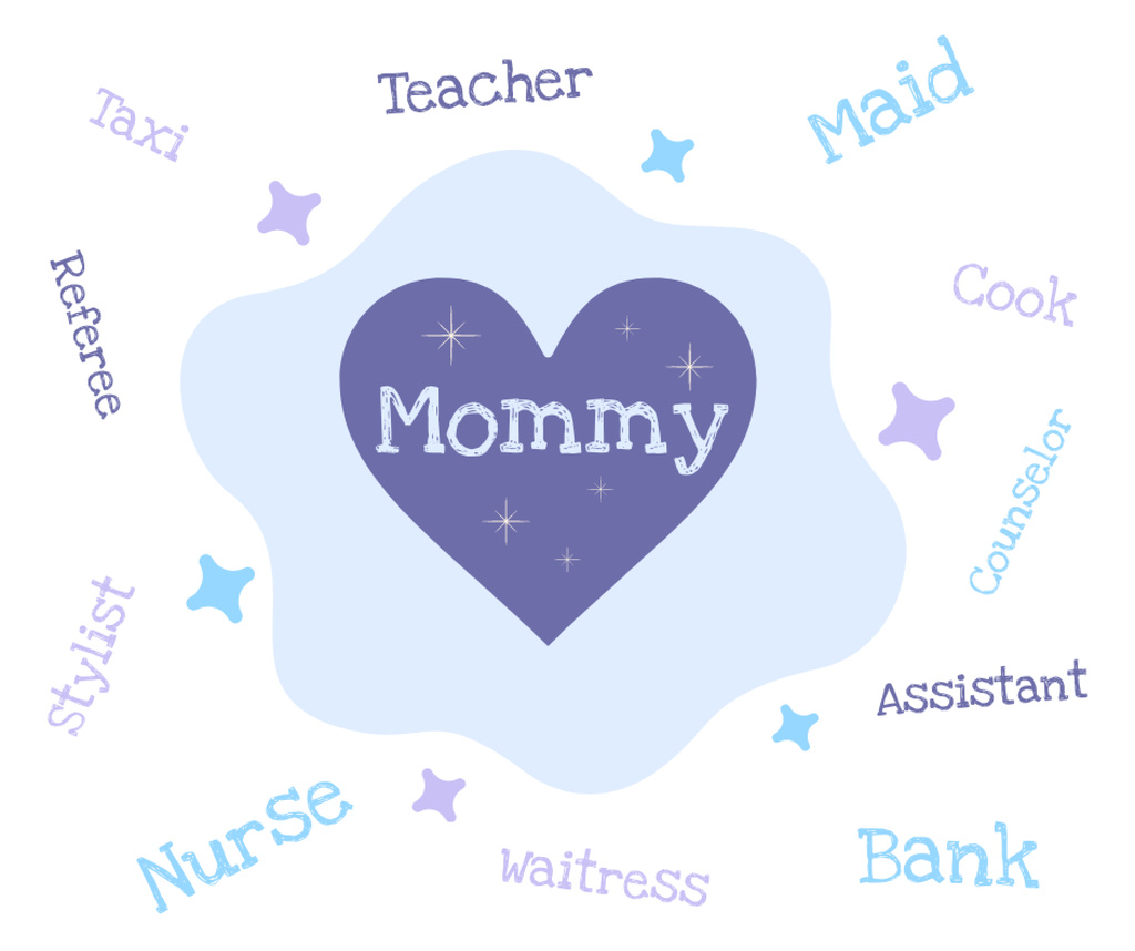 Template di design Love mommy for Mother's Day Facebook
