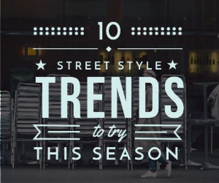 Street style trends poster Medium Rectangle Šablona návrhu