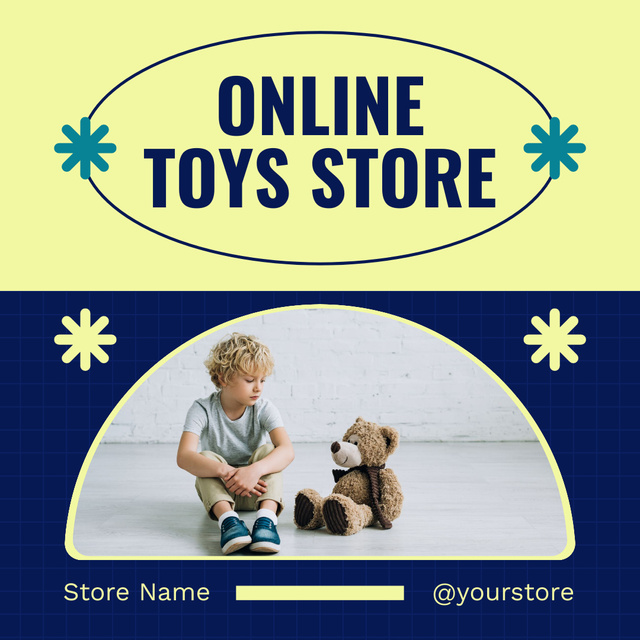 Ontwerpsjabloon van Instagram AD van Online Toy Store Advertising
